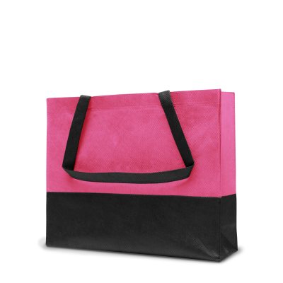 Picture of ROMA – TOTE BAG with Bottom & Side Folding in Magenta & Black
