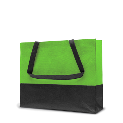 Picture of ROMA – TOTE BAG with Bottom & Side Folding in Light Green & Black