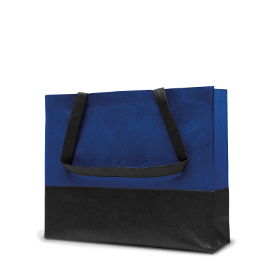Picture of ROMA – TOTE BAG with Bottom & Side Folding in Royal Blue & Black