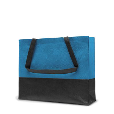 Picture of ROMA – TOTE BAG with Bottom & Side Folding in Light Blue & Black