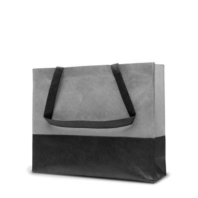 Picture of ROMA – TOTE BAG with Bottom & Side Folding in Grey & Black