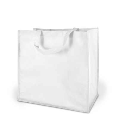 Picture of MOSKAU – BIG TOTE BAG with Bottom & Side Folding in White