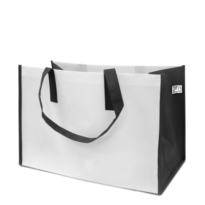 Picture of TURIN – BIG TOTE BAG MADE OF RECYCLED PET (RPET) in White & Black
