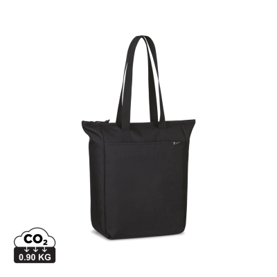 Picture of RENEW AWARE™ RPET ZIPPERED TOTE in Black