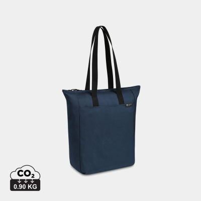 Picture of RENEW AWARE™ RPET ZIPPERED TOTE in Navy