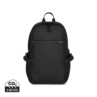 Picture of RENEW AWARE™ RPET 15 LAPTOP BACKPACK RUCKSACK in Black