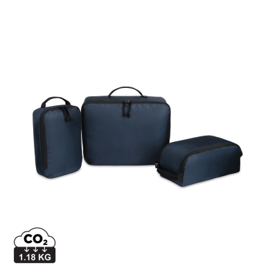 Picture of RENEW AWARE™ RPET 3 PIECE PACKING CUBE SET in Navy