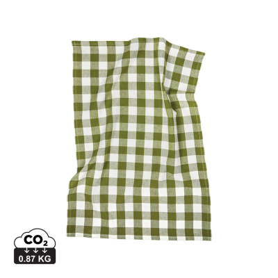 Picture of VINGA CLARE LINEN BLEND KITCHEN TOWEL in Green.