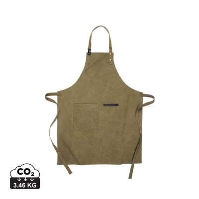Picture of VINGA TOME GRS RECYCLED CANVAS APRON in Green.