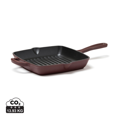 Picture of VINGA MONTE ENAMELLED GRILL PAN in Burgundy.