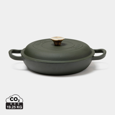 Picture of VINGA MONTE ENAMELED CAST IRON SAUTÉ PAN in Green