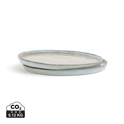 Picture of VINGA NOMIMONO PLATE 26,5 CM, 2 PCS SET in Beige.