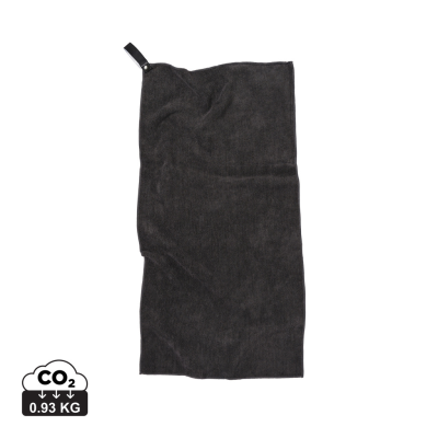 Picture of VINGA GRS RPET ACTIVE DRY TOWEL 40 x 80CM in Black.