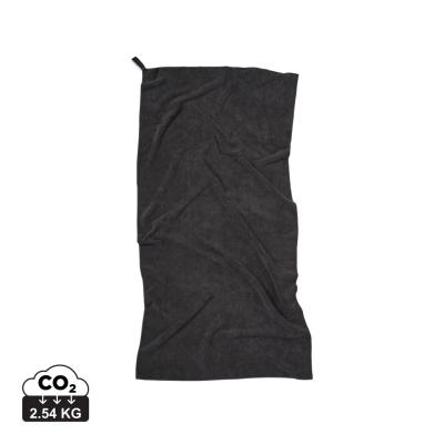 Picture of VINGA GRS RPET ACTIVE DRY TOWEL 140 x 70CM in Black.