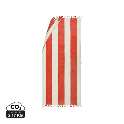 Picture of VINGA VALMER BEACH TOWEL in Red, Beige