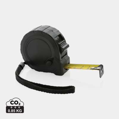RCS RECYCLED PLASTIC 5M & 19 MM TAPE with Stop Button in Black.
