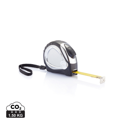 Picture of SILVER CHROME PLATED AUTO STOP TAPE MEASURE in Black