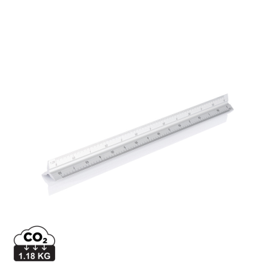 Picture of ALUMINIUM METAL TRIANGULAR RULER - 30CM in Silver