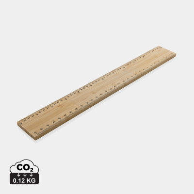 Picture of TIMBERSON EXTRA THICK 30CM DOUBLE SIDED BAMBOO RULER in Brown