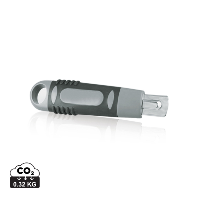 RETRACTABLE CUTTER KNIFE SOFTGRIP in Grey.