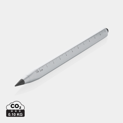Picture of EON RCS RECYCLED ALUMINUM INFINITY MULTITASKING PEN in Silver.