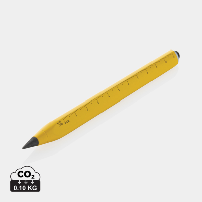 Picture of EON RCS RECYCLED ALUMINUM INFINITY MULTITASKING PEN in Yellow.