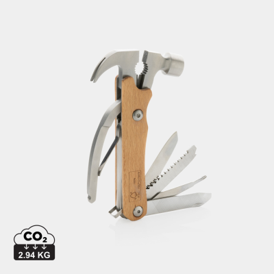 Picture of WOOD MULTITOOL HAMMER in Brown.