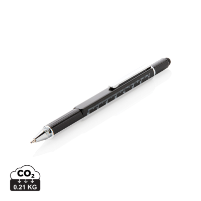 Picture of 5-IN-1 ALUMINIUM METAL TOOLPEN in Black.