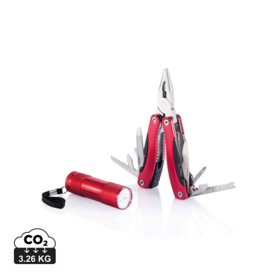 Picture of MULTI TOOL AND TORCH SET in Red