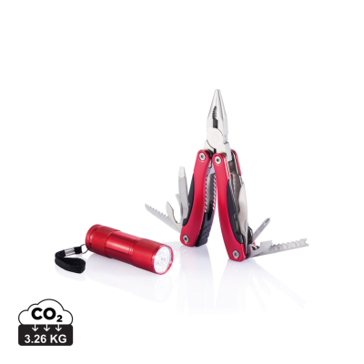 Picture of MULTI TOOL AND TORCH SET in Red.