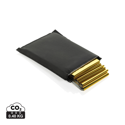 Picture of SOLRA EMERGENCY BLANKET in Rcs Recycled RPET Pouch in Black