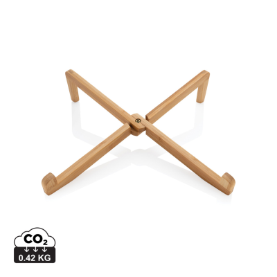 Picture of BAMBOO PORTABLE LAPTOP LEGS in Brown.