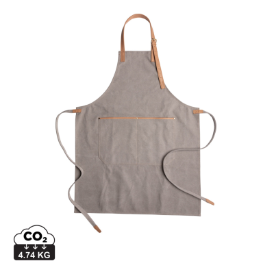 Picture of DELUXE CANVAS CHEF APRON in Grey.