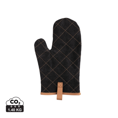 Picture of DELUXE CANVAS OVEN MITT in Black.