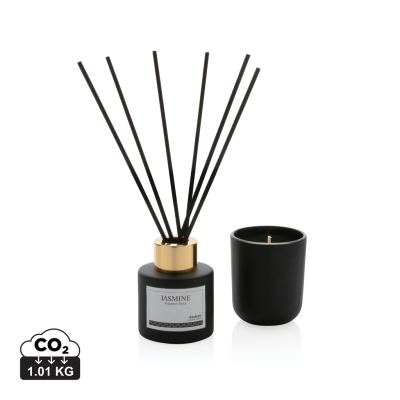 Picture of UKIYO CANDLE AND FRAGRANCE STICK GIFT SET in Black.