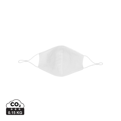 REUSABLE 2-PLY COTTON FACE MASK in White.