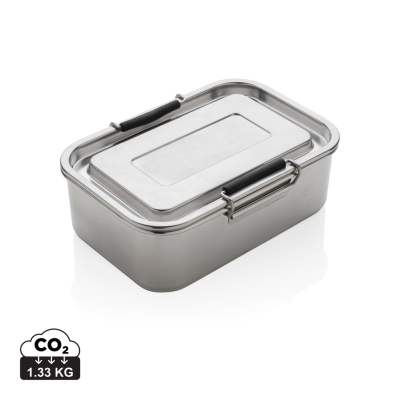 Picture of RCS RECYCLED STAINLESS STEEL METAL LEAKPROOF LUNCH BOX in Silver.