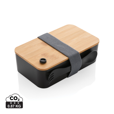 Picture of RCS RPP LUNCH BOX with Bamboo Lid in Black.