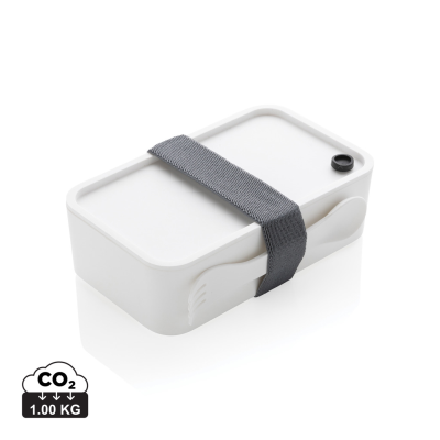 Picture of PP LUNCH BOX with Spork in White.