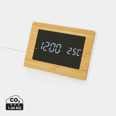 Picture of UTAH RCS RECYCLED PLASTIC AND BAMBOO LED CLOCK