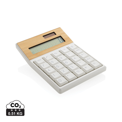 Picture of UTAH RCS RECYCLED PLASTIC AND BAMBOO CALCULATOR in Brown