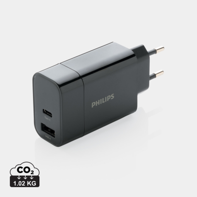 Picture of PHILIPS ULTRA FAST PD WALL CHARGER in Black.