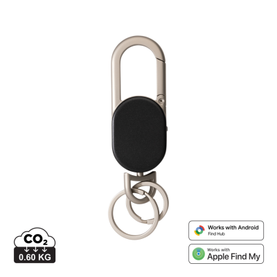 Picture of KEYFINDER DUAL KEYRING CHAIN with Worldwide Locating in Black, Grey