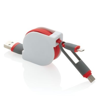 Picture of 3-IN-1 RETRACTABLE CABLE in Red