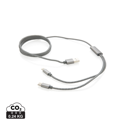 Picture of 3-IN-1 BRAIDED CABLE in Grey.