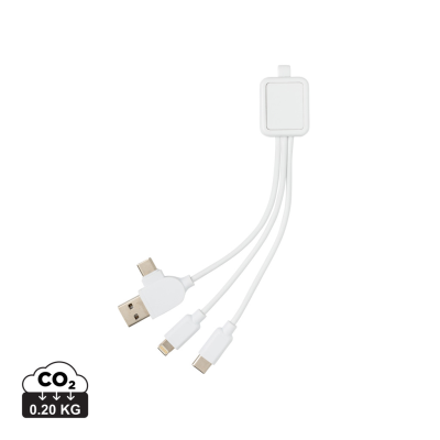 Picture of 6-IN-1 ANTIMICROBIAL CABLE in White.