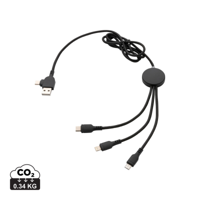 Picture of LIGHT UP LOGO 6-IN-1 CABLE in Black.