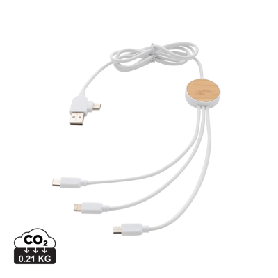 Picture of RCS RECYCLED PLASTIC ONTARIO 6-IN-1 CABLE in White.