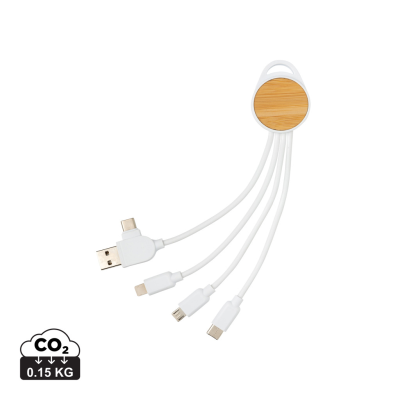 Picture of RCS RECYCLED PLASTIC ONTARIO 6-IN-1 ROUND CABLE in White.