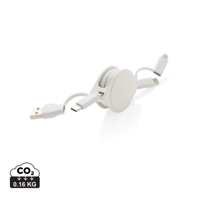 Picture of RCS STANDARD RECYCLED PLASTIC AND TPE 6-IN-1 CABLE in White